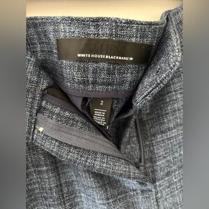 White House Black Market Size 2 Blue Textured Ankle Dress Pants